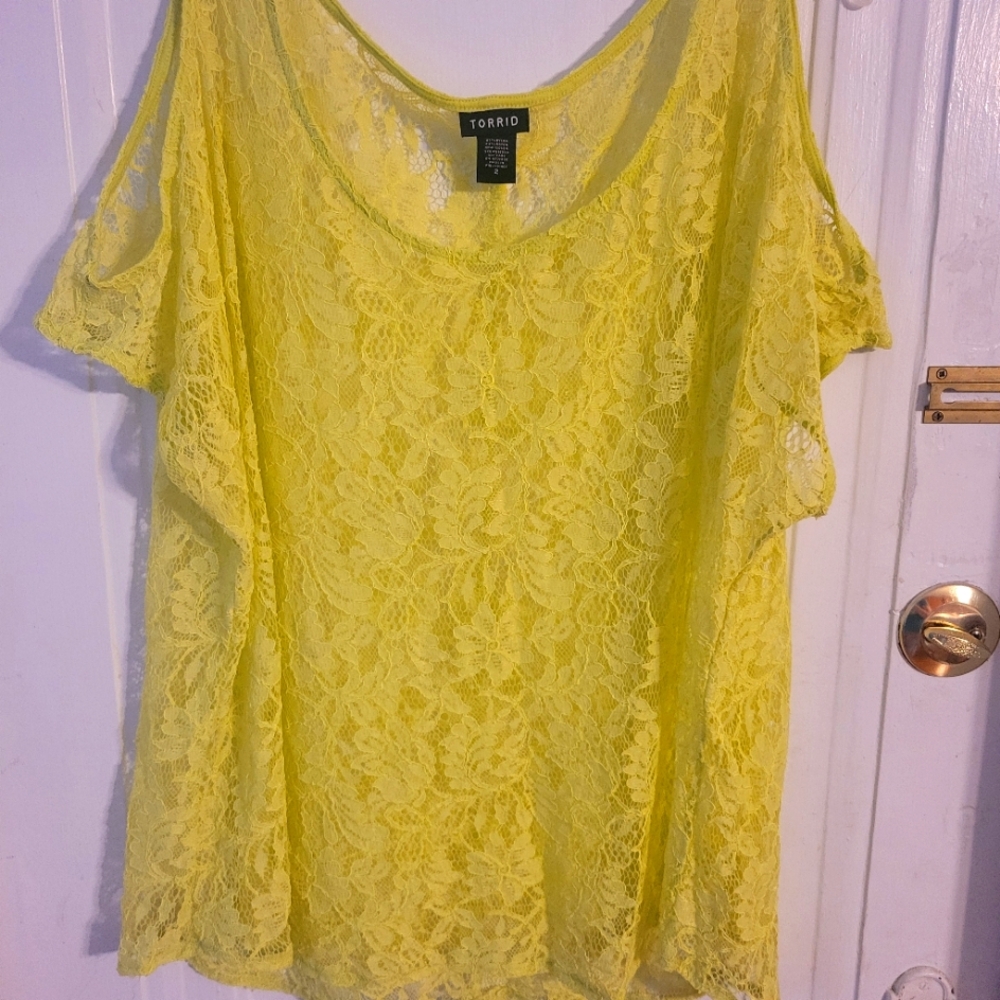 Cold Shoulder Lace Top